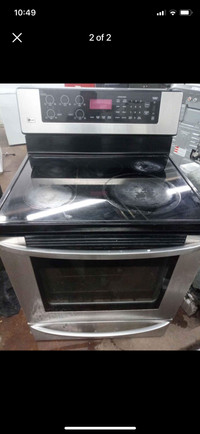 LG stainless steel stove with convection oven