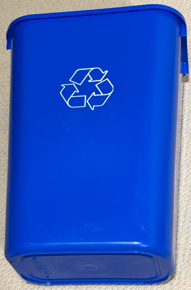 Slim Blue 39L Recycling Bin Made in Canada, 90% Plant Based