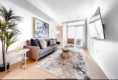Beautiful one bedroom plus den for rent at Spadina/Fort York. The unit is bright and modern featurin...