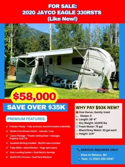One owner, gently used. Insulated skirting included $5200 value. Modern Farmhouse interior. Island k...