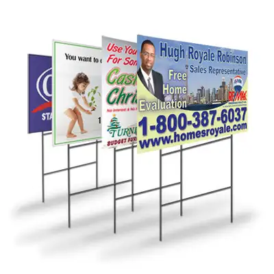 10pcs 24in x 12in x 4mm White Coroplast Signs are $90.00 ($9/ea) 10pcs 30in x 10in Standard Metal H-...