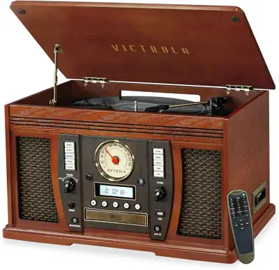 Console musique multi fonct lecteur cd enreg neuf 100$ ferme, View more