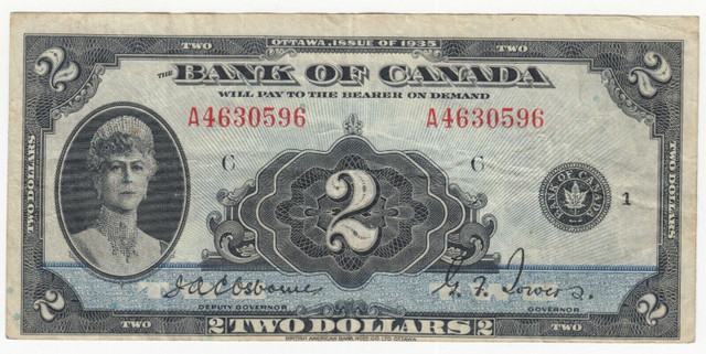 1935 Bank of Canada $2, $5, $10, $20, $25, $50 or $100 or notes in Arts & Collectibles in Leamington - Image 3