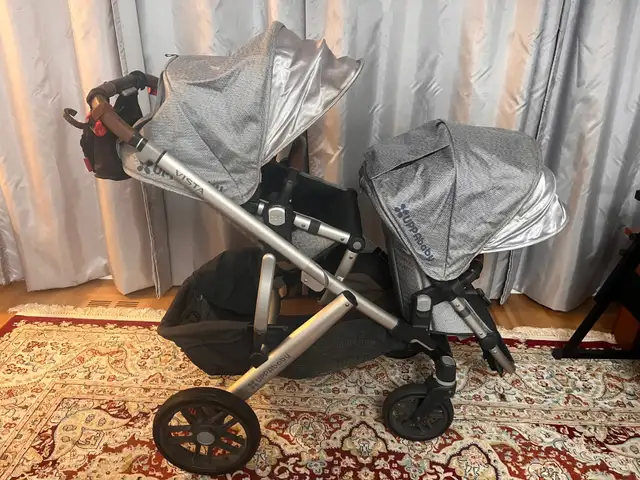 UPPAbaby Vista V2 Double Stroller and Bassinet in Strollers, Carriers & Car Seats in City of Toronto - Image 2