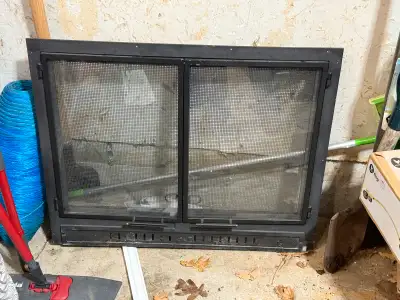 fireplace glass door insert, View more