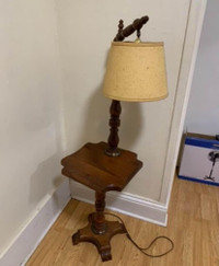 Antique lamp/table