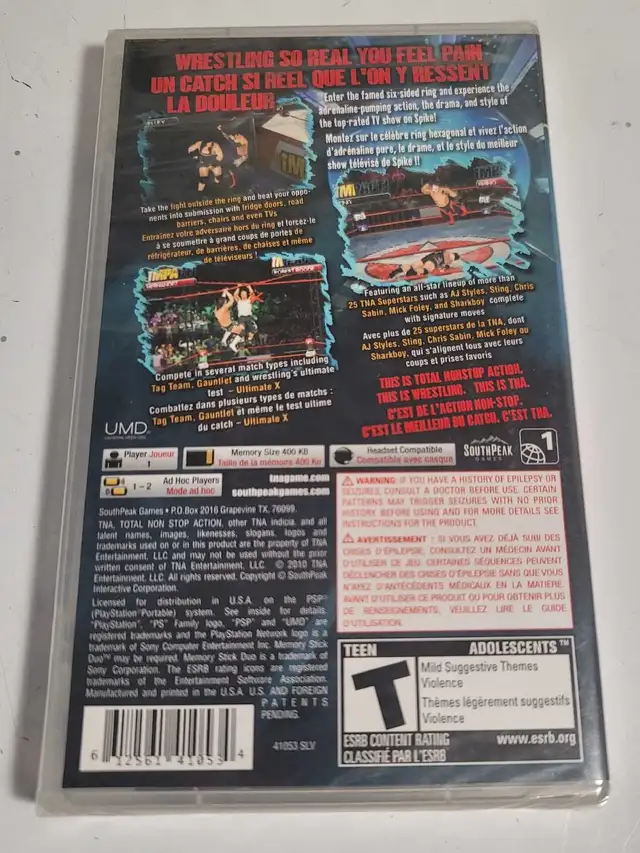 TNA Impact Cross The Line PSP SEALED in Sony PSP & Vita in Barrie - Image 3