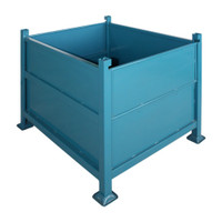 REDUCED PRICE - SOLID STEEL PARTS BIN. METAL BIN, 34.5" X 40.5"