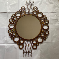 Vintage Wrought Iron Memphis Style Mirror