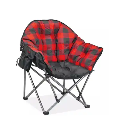 New in box. ULINE Big Daddy Plush Chair. Model S-24376. Includes carrying bag.