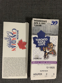 Maple Leaf Gardens , April 2nd 1997 , Super Box Used Ticket Stub