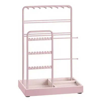 Jewelry Display Stand – Jelly Pink Description: Add a pop of color and effortless organization to yo...