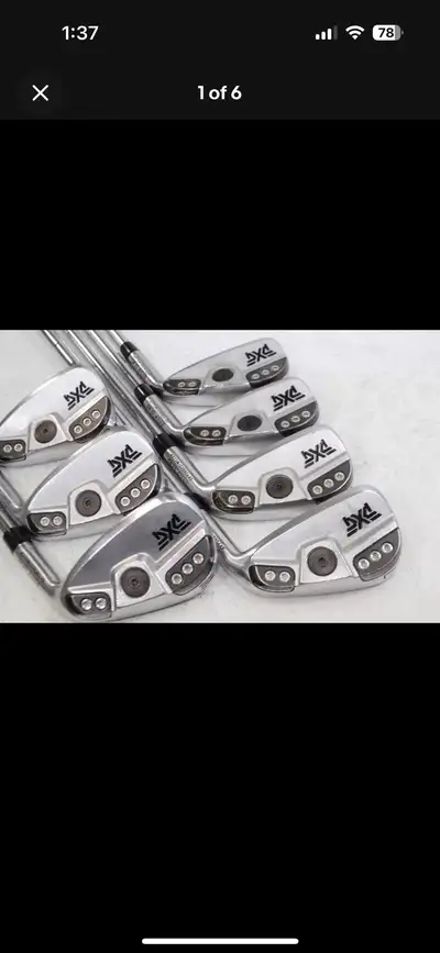 Near new 1/2 Season Gen-5 PXG (P) in standard lie and loft with Elevate Tour S+ shafts. 4-PW