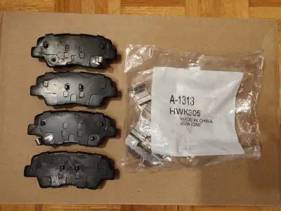 BRAND NEW rear ceramic brake pads with stainless steel hardware kit "A-1313 HWK305". $35 for all. Th...