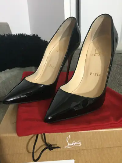 CHRISTIAN LOUBOUTIN SO KATE SIZE 6 /36 BLACK PATENT LEATHER, View more