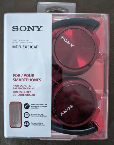 SSony Mdrzx310ap/r Zx Series Over-ear Headphones With Microphone, View more