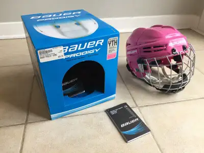 Bauer Prodigy Youth Kids Hockey Helmet Pink Like New, View more