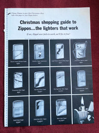 1964 Zippo Lighters Original Ad