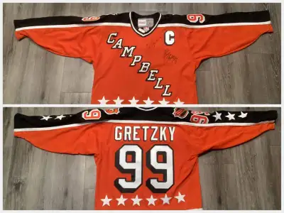 SIGNED Edmonton Oilers Wayne Gretzky 1986 Campbell Conference All-Star Jersey - 100% authentic (Sign...