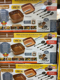 ***SALE ON COPPER CHEF 9.5" 10 PIECES SQUARE PAN***