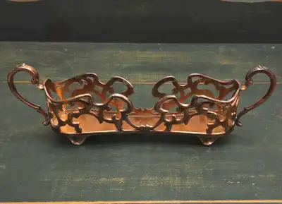 Vintage Art Nouveau ornate spoon holder, View more