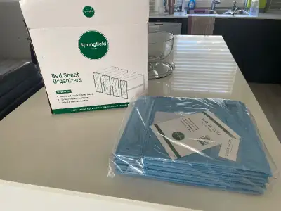 Springfield Studios Bed Sheet Organizers 4Pk, King/Queen- New, View more