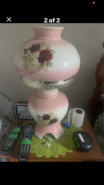 Vintage gone with the wind floral lamps, View more