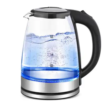 Electric Glass Tea Kettle, Fast Water Boiler With High Borosilicate Glass with Blue Light 2 L ✅ Bran...