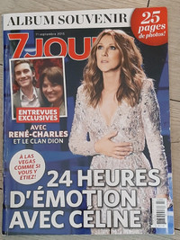 Revue 7 Jours Celine Dion 25 Pages Photos 11 Sept. 2015