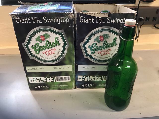 Giant 1.5L Swingtop Grolsch Beer Bottles (x7) in Other in Pembroke