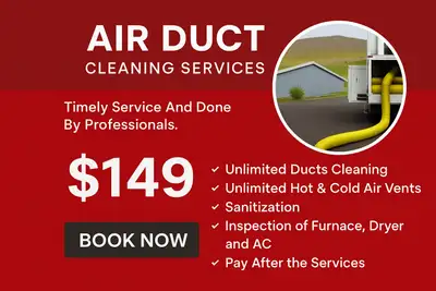 Calgary Duct & Vent Cleaning – Flat $149 Full Home Service!, View more