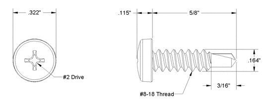 Pan Head Chisel-tipped Screws in Hardware, Nails & Screws in Mississauga / Peel Region - Image 2