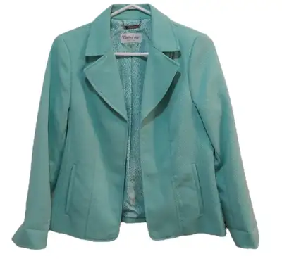 Tanjay petites aqua blazer jacket, size 6P, View more