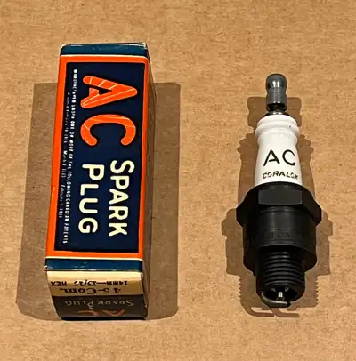 NOS Vintage AC Spark Plug 45 COM Patented w/ Original Box Chevrolet GM 1930s-40s New Old Stock ✅ Bra...