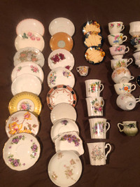 Antique / Vintage  Orphan bone china cups and saucers