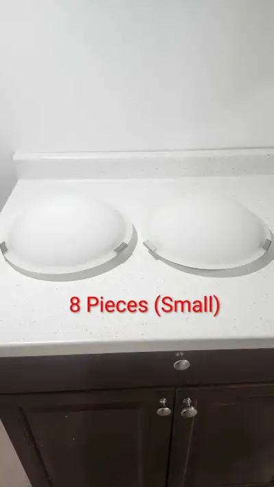Set of 9 Dome Glass Light Fixture Shades (8 Small, 1 Big), View more