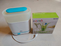 Philips baby bottle sanitizer and Munchkin drying rack