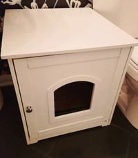 Cat Litter Box Cabinet White Furniture