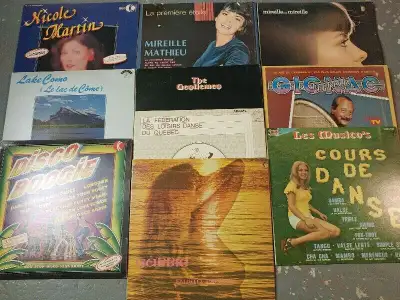 Un ensemble de 10 vinyles 33 tours, View more