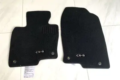 For Mazda CX-5 Black Carpeted Floor Mats Front Set 2pcs. Brand new and unused mat.