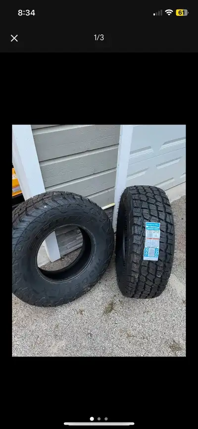 2 brand new tires. the sticker is still on them from when i bought them. i paid 500 for them a coupl...