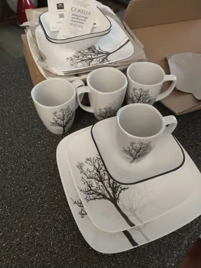 BN Corelle Timber shadows dinnerware set for 4 - 16 pc., View more