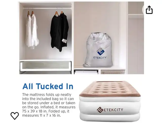 Air Mattress in Bedding in City of Toronto - Image 4