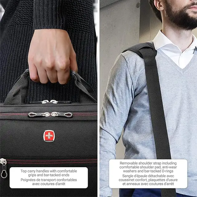 Swiss Gear Ballistic Top-Loading 15.6" Laptop Case (SWA0907) in Laptop Accessories in Markham / York Region - Image 6