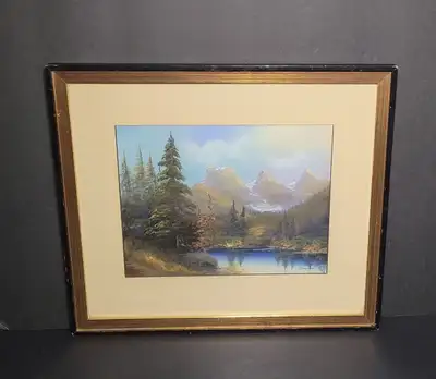 Original Maisie Wride Oil Pastel The Three Sisters, View more