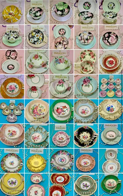 Ansley England Bone China tea sets. I'm selling a beautiful collection of vintage tea cups with sauc...