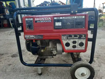 I have a Honda 5000 Genorater for sale. Works awesome I put on wheels and handles for easier moving...
