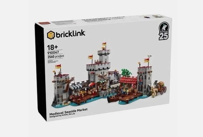 Unleash your imagination with the LEGO Bricklink Designer Series: Medieval Seaside Market, a captiva...
