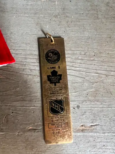 PARKER PICKERS - Official Winnipeg Jets NHL authorized brass keychain embossed with information of a...