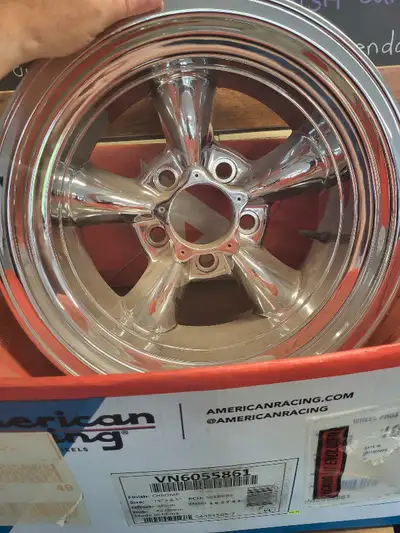 Sold as a set of 4 .American Racing Rims VN6055861 Never used in the box. Same rim ,same size in chr...